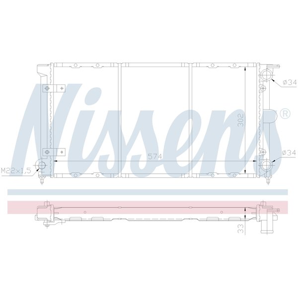 Nissen Nissens Radiator, 65264 65264